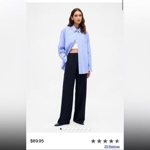 GAP Wide-Leg Pants in Navy Blue
